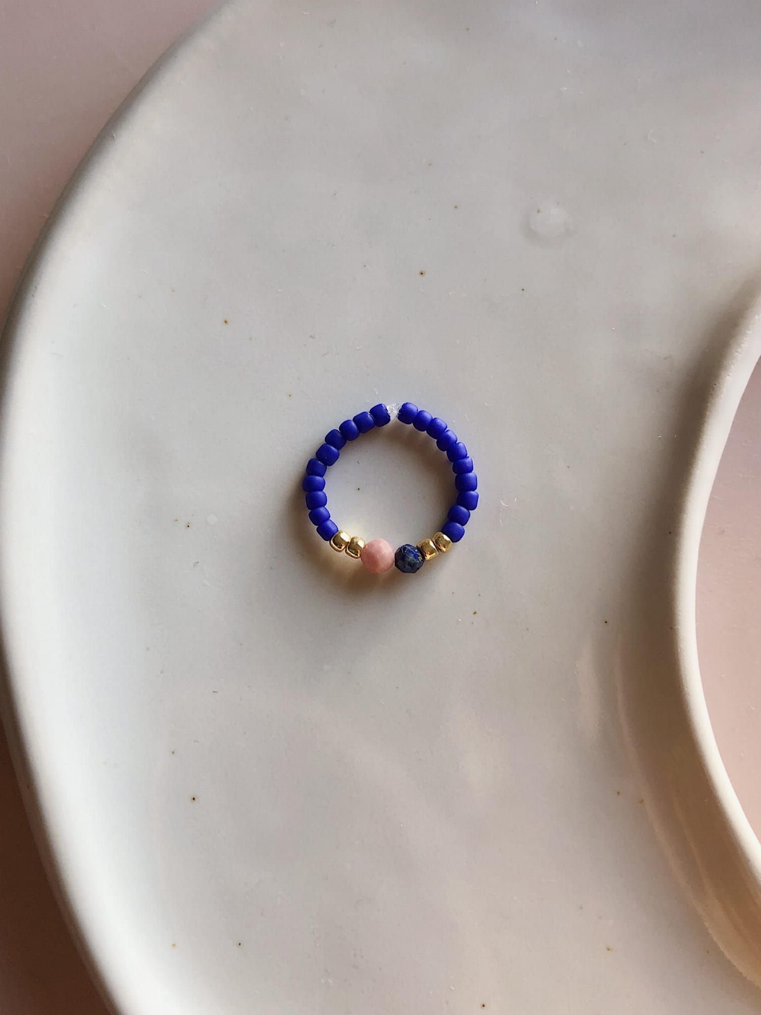 672 Granatowy pierścionek DZIEWCZYNKA - obrazek 1